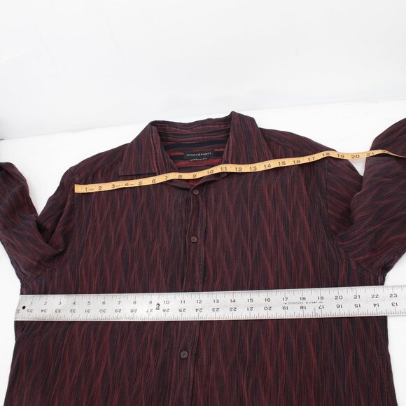 Vintage Jhane barnes shirt men's large long sleeve button up geometric cotton - Picture 11 of 11